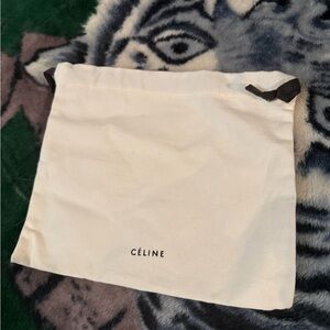 Céline Drawstring Dust Bag in Cream